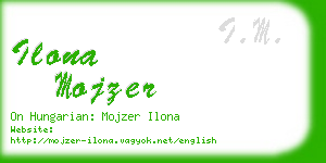ilona mojzer business card